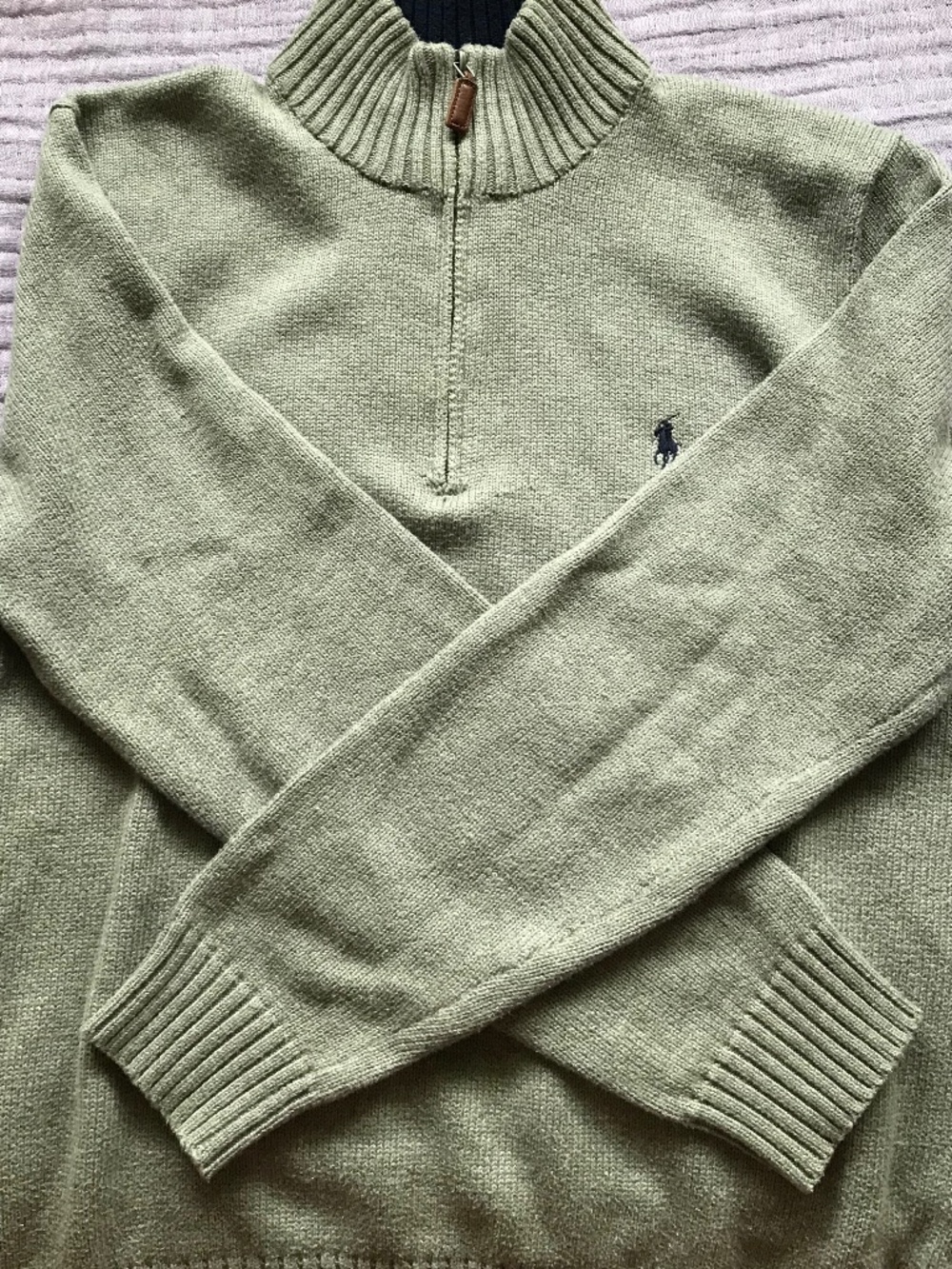 Polo by Ralph Lauren 100% Cotton Quarter-Zip Sweater in EUC